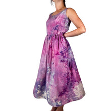 Load image into Gallery viewer, Hand Dyed Pink & Purple Vintage 1950s Silk Dress