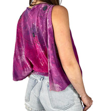 Load image into Gallery viewer, Vintage 1970s Hand Ice Dyed Silk Beaded Scarf Blouse