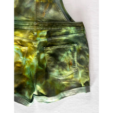 Load image into Gallery viewer, Ice Dyed Overall Shorts Dark Green