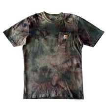 Load image into Gallery viewer, Gray & Purple Ice Dyed Carhartt T-Shirt Short Sleeve Size Small