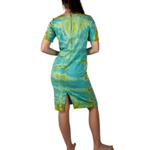 Load image into Gallery viewer, Hand Dyed Vintage 1960s Teal & Lime Dress