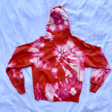 Load image into Gallery viewer, Reverse Tie Dyed Orange and Pink Hoodie Sweatshirt