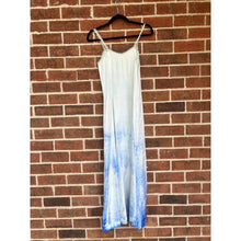 Load image into Gallery viewer, Antique Hand Dyed Slip Dress Ombré Blue Shibori