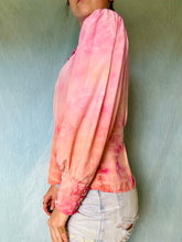 Load image into Gallery viewer, Ombre Dyed Vintage Blouse - Pink and Orange