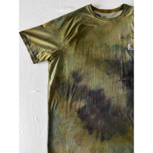 Load image into Gallery viewer, Green & Gray Ice Dyed Carhartt T-Shirt Short Sleeve Size 2XL