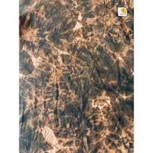 Load image into Gallery viewer, Black & Orange Bleach Dyed Carhartt T-Shirt Short Sleeve Size Large