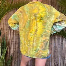 Load image into Gallery viewer, Hand Ice Dyed Silk Blouse Yellow Green