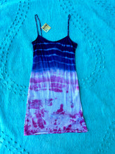 Load image into Gallery viewer, Ombre Navy Blue and Pink Tie Dye Slip Dress