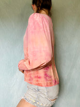 Load image into Gallery viewer, Ombre Dyed Vintage Blouse - Pink and Orange
