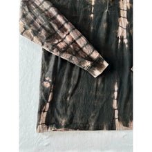 Load image into Gallery viewer, Black & Gray Shibori Bleach Dyed Carhartt T-Shirt Long Sleeve Size Large