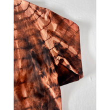Load image into Gallery viewer, Orange & Black Shibori Bleach Dyed Carhartt T-Shirt Long Sleeve Size Large