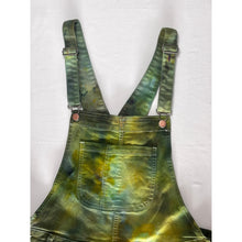 Load image into Gallery viewer, Ice Dyed Overall Shorts Dark Green