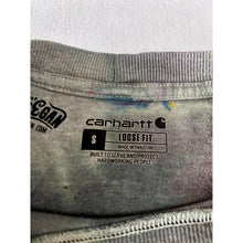 Load image into Gallery viewer, Gray & Purple Ice Dyed Carhartt T-Shirt Short Sleeve Size Small