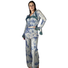 Load image into Gallery viewer, Vintage 1970s Blue Tie Dye Flare Set