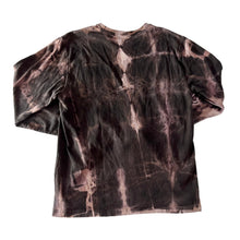 Load image into Gallery viewer, Black & Pink Shibori Bleach Dyed Carhartt T-Shirt Long Sleeve Size Large