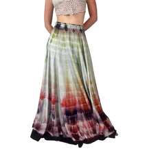 Load image into Gallery viewer, Vintage 1970s Hand Dyed Rainbow Ombre Nylon Maxi Skirt