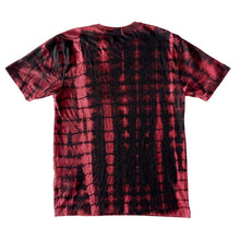 Load image into Gallery viewer, Black & Pink Shibori Bleach Dyed Carhartt T-Shirt Short Sleeve Size Small