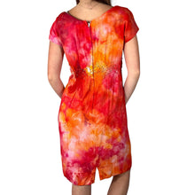 Load image into Gallery viewer, Vintage 1950s Hand Dyed Cotton Floral Lace Dress