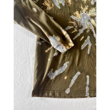 Load image into Gallery viewer, Green & Blue Spiral Reverse Dyed Carhartt T-Shirt Long Sleeve Size Large