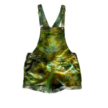 Load image into Gallery viewer, Ice Dyed Overall Shorts Dark Green