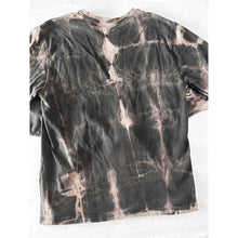 Load image into Gallery viewer, Black & Pink Shibori Bleach Dyed Carhartt T-Shirt Long Sleeve Size Large