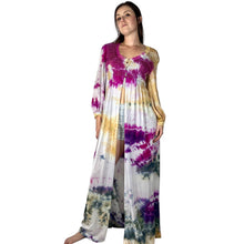Load image into Gallery viewer, Vintage 1960s Hand Dyed Pink Orange Blue Duster