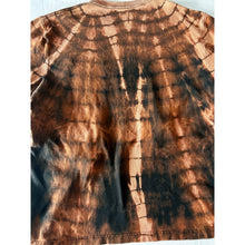 Load image into Gallery viewer, Orange & Black Shibori Bleach Dyed Carhartt T-Shirt Long Sleeve Size Large