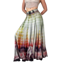 Load image into Gallery viewer, Vintage 1970s Hand Dyed Rainbow Ombre Nylon Maxi Skirt