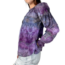 Load image into Gallery viewer, Vintage 1970s Hand Dyed Cotton Smocked Boho Blouse