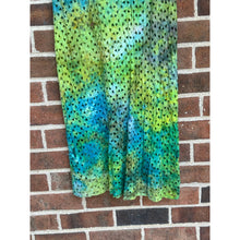 Load image into Gallery viewer, Antique 1940s Hand Dyed Cotton Eyelet Dress Green Blue