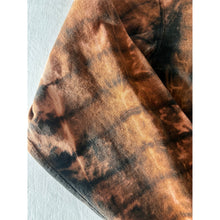 Load image into Gallery viewer, Orange & Black Shibori Bleach Dyed Carhartt T-Shirt Long Sleeve Size Large