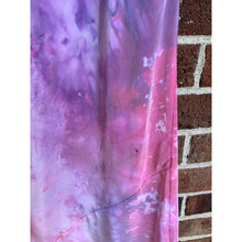Load image into Gallery viewer, Antique Hand Dyed Slip Dress Pink & Purple Ice Dye Rayon Lace Trim