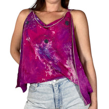 Load image into Gallery viewer, Vintage 1970s Hand Ice Dyed Silk Beaded Scarf Blouse