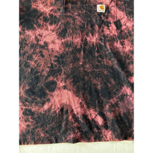 Load image into Gallery viewer, Black & Pink Bleach Dyed Carhartt T-Shirt Short Sleeve Size Small