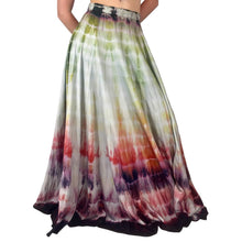 Load image into Gallery viewer, Vintage 1970s Hand Dyed Rainbow Ombre Nylon Maxi Skirt