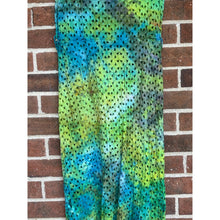 Load image into Gallery viewer, Antique 1940s Hand Dyed Cotton Eyelet Dress Green Blue