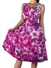 Load image into Gallery viewer, Hand Dyed Vintage 1950s Fit and Flare Cotton Dress