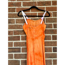 Load image into Gallery viewer, Antique Hand Dyed Slip Dress Bright Orange