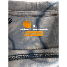 Load image into Gallery viewer, Blue Shibori Bleach Dyed Carhartt T-Shirt Short Sleeve Size Small