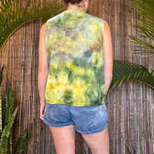 Load image into Gallery viewer, Hand Dyed Green 1980s Denim Vest