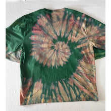 Load image into Gallery viewer, Green & Pink Spiral Reverse Dyed Carhartt T-Shirt Long Sleeve Size Large