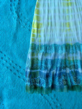 Load image into Gallery viewer, Lime Green and Turquoise Tie Dye Slip Dress