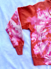 Load image into Gallery viewer, Reverse Tie Dyed Orange and Pink Hoodie Sweatshirt