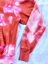 Load image into Gallery viewer, Reverse Tie Dyed Orange and Pink Hoodie Sweatshirt