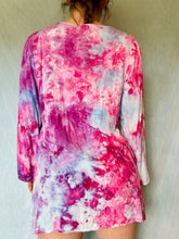 Load image into Gallery viewer, Ice Dyed Pink and Purple Vintage Blouse with Embroidery