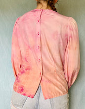 Load image into Gallery viewer, Ombre Dyed Vintage Blouse - Pink and Orange