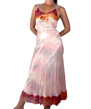 Load image into Gallery viewer, Hand dyed antique 1930s rayon slip dress.