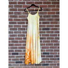 Load image into Gallery viewer, Hand Dyed Antique Slip Dress Yellow Orange Ombre