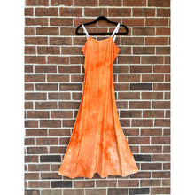 Load image into Gallery viewer, Antique Hand Dyed Slip Dress Bright Orange