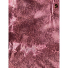 Load image into Gallery viewer, Maroon & Pink Bleach Dyed Carhartt T-Shirt Long Sleeve Cropped Size Large